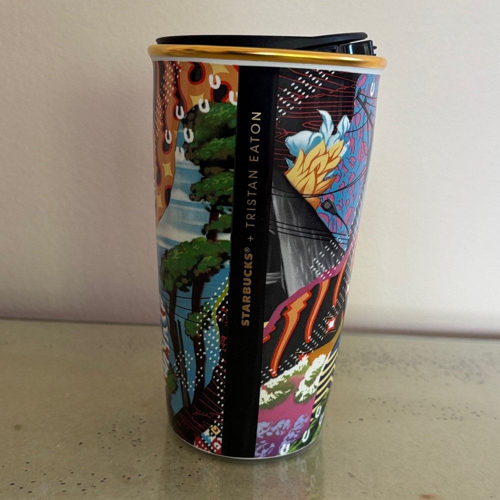 Starbucks - Tristan Eaton Limited Sumatra Tiger Ceramic Travel Cup/Tumbler  NEW - Picture 6 of 7